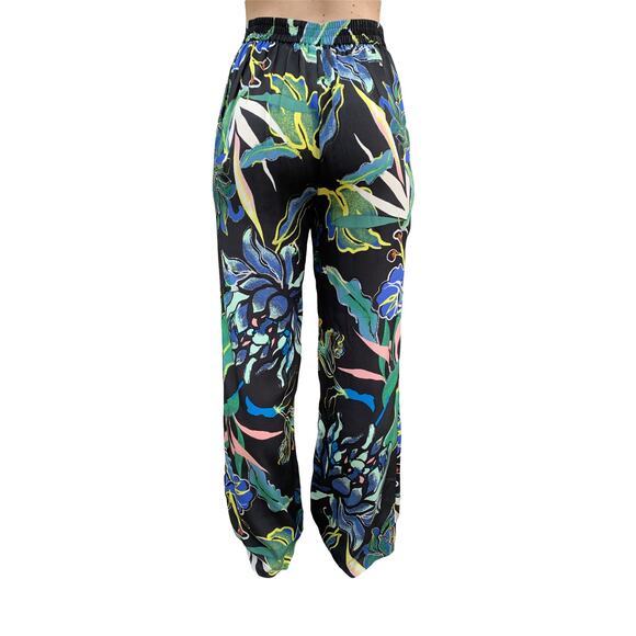 H&M Patterned Wide Leg Pants in Tropical Multi - Size 4 - Picture 2 of 5